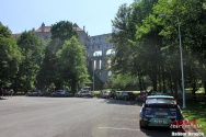 Rallye Český Krumlov: Přeskupení v Jelení zahradě v Českém Krumlově